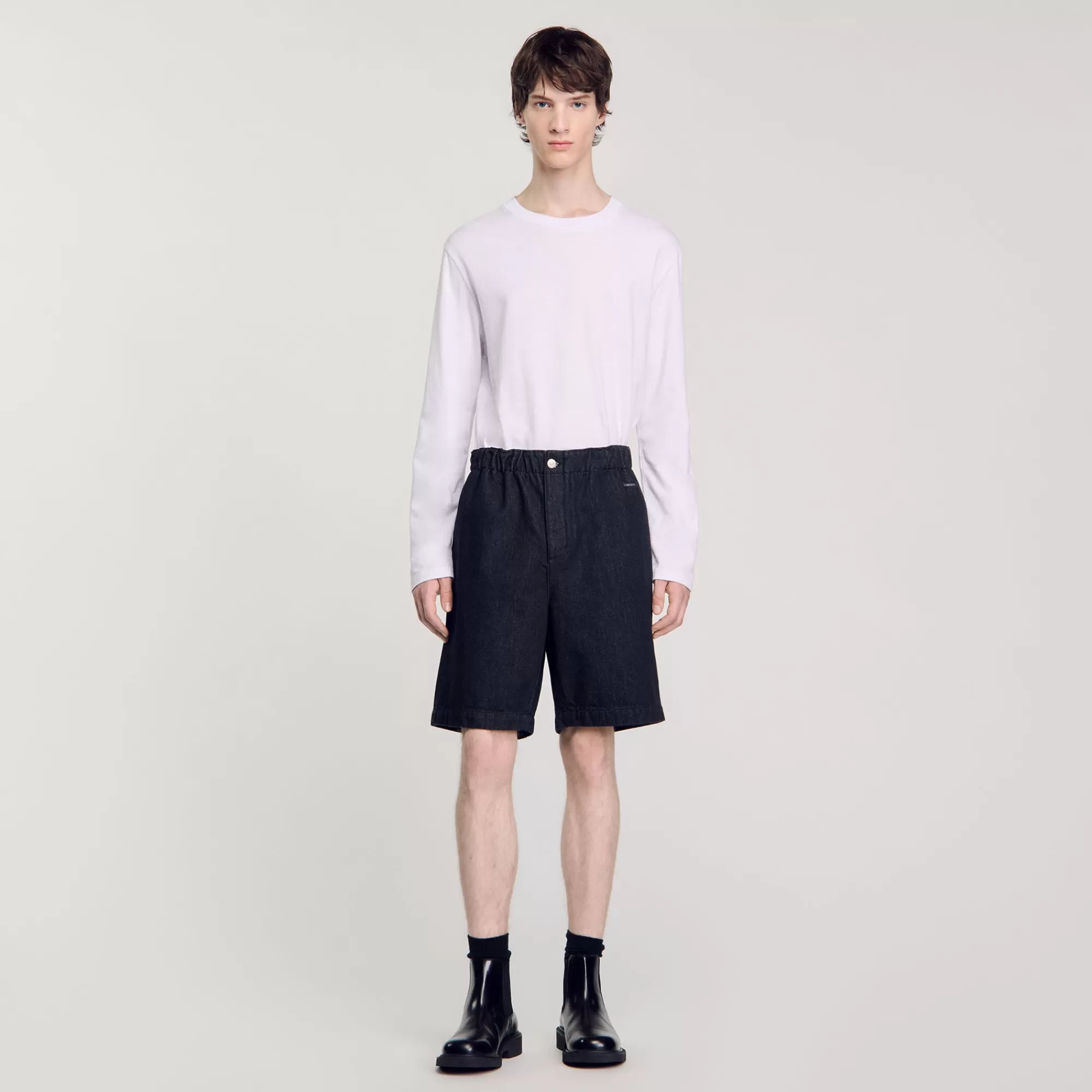 Heren Sandro Bermuda Short Raw Denim