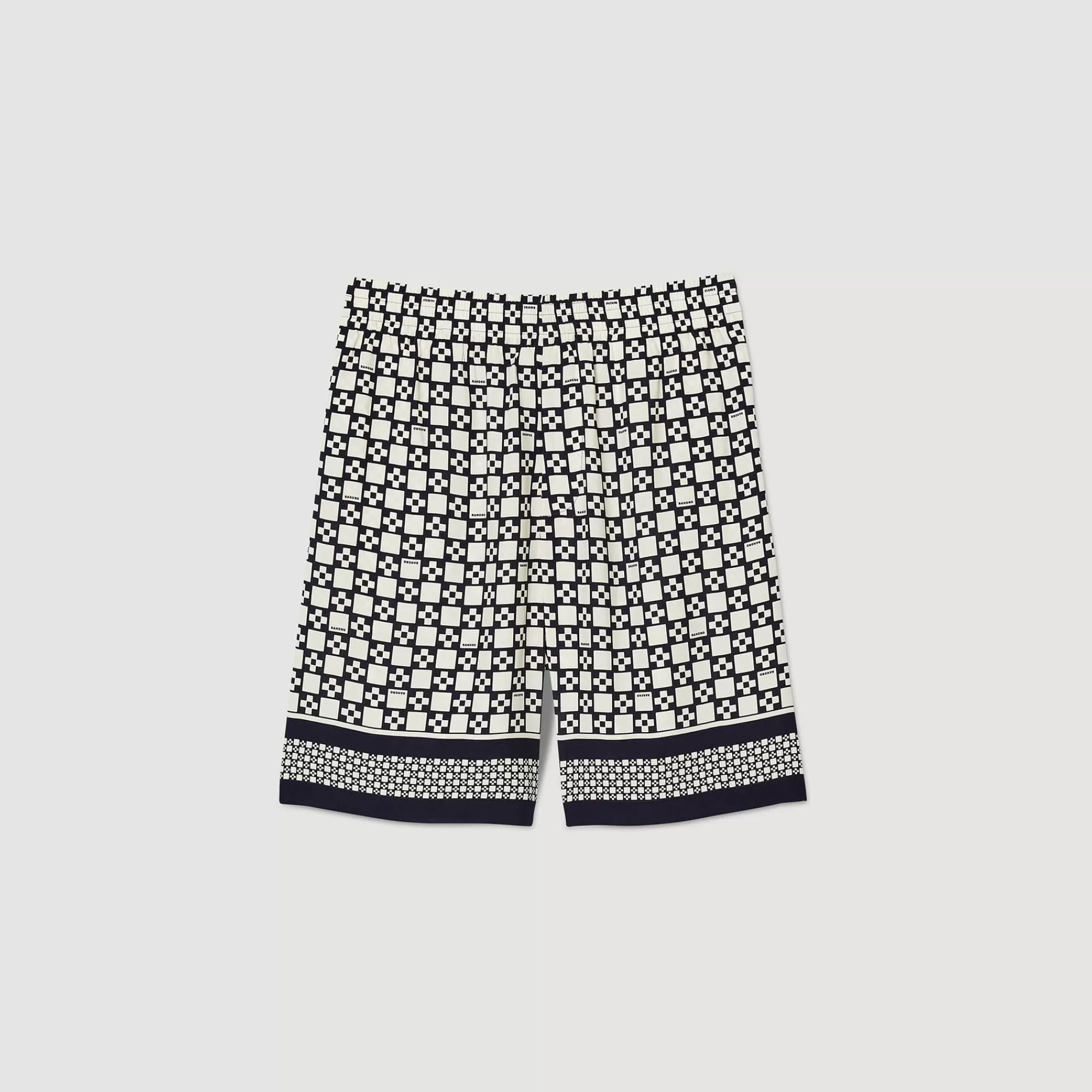 Heren Sandro Bermuda Short Square Cross Print