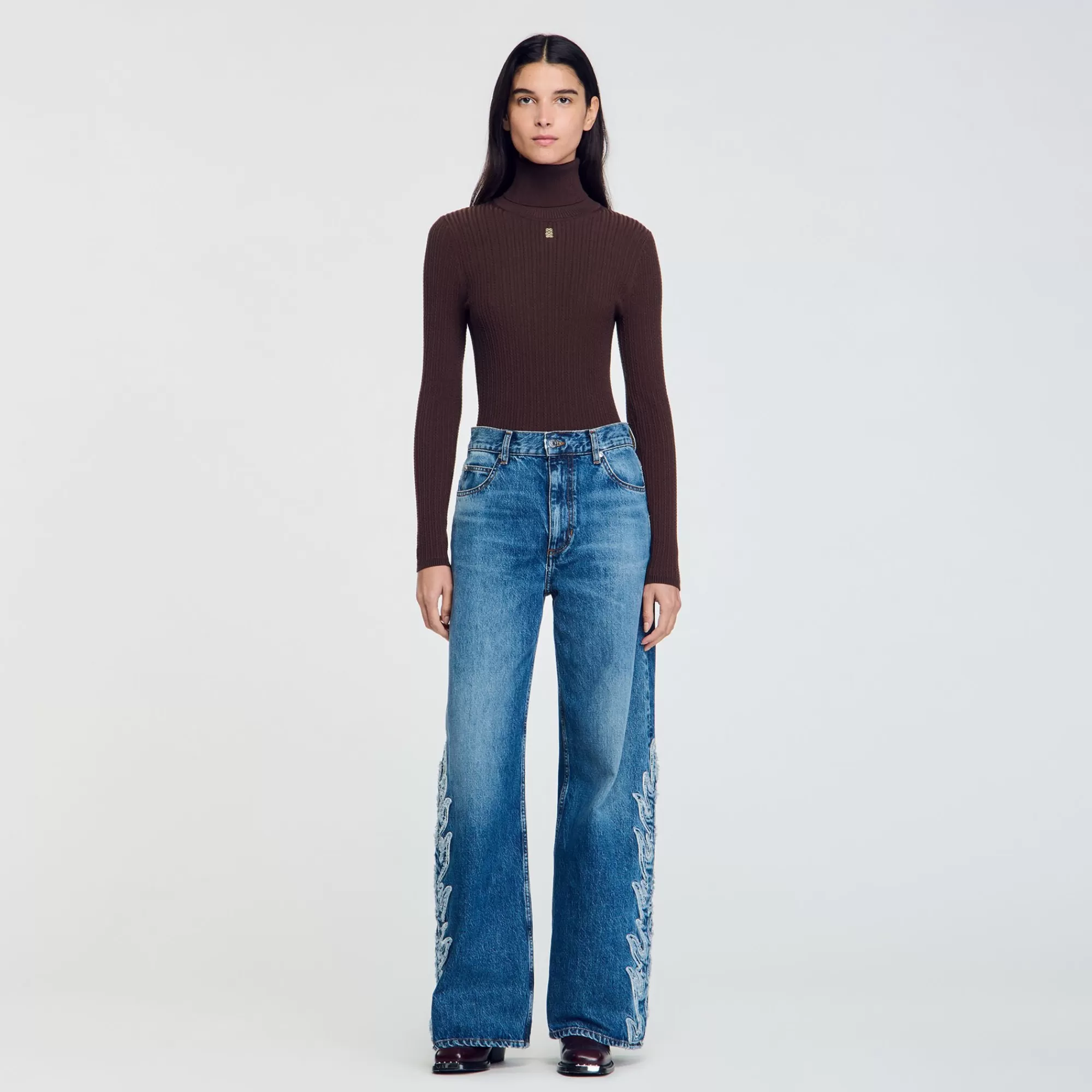 DAMES Sandro Flare Jeans Met Vlammen