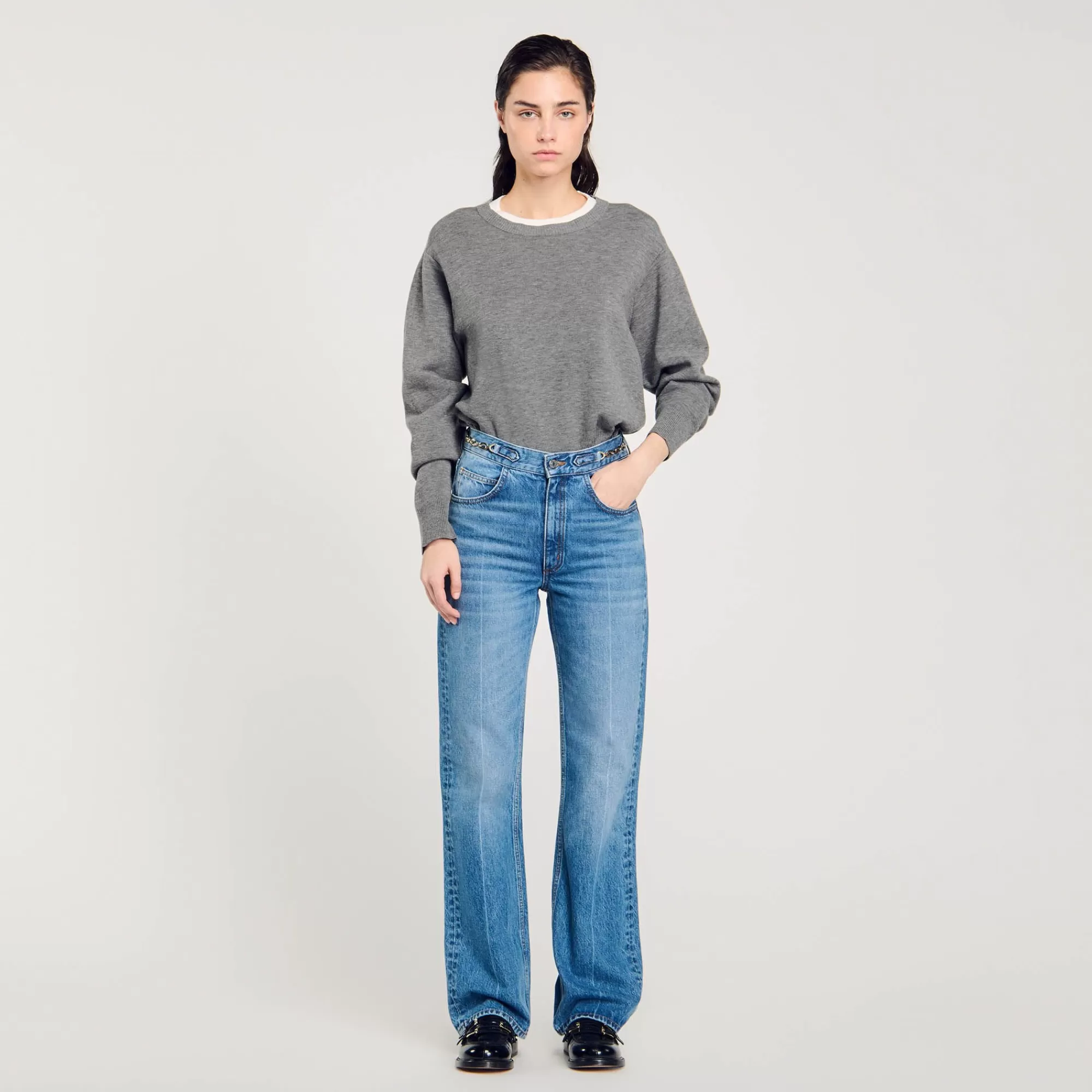 DAMES Sandro Jeans Met Kettingdetails