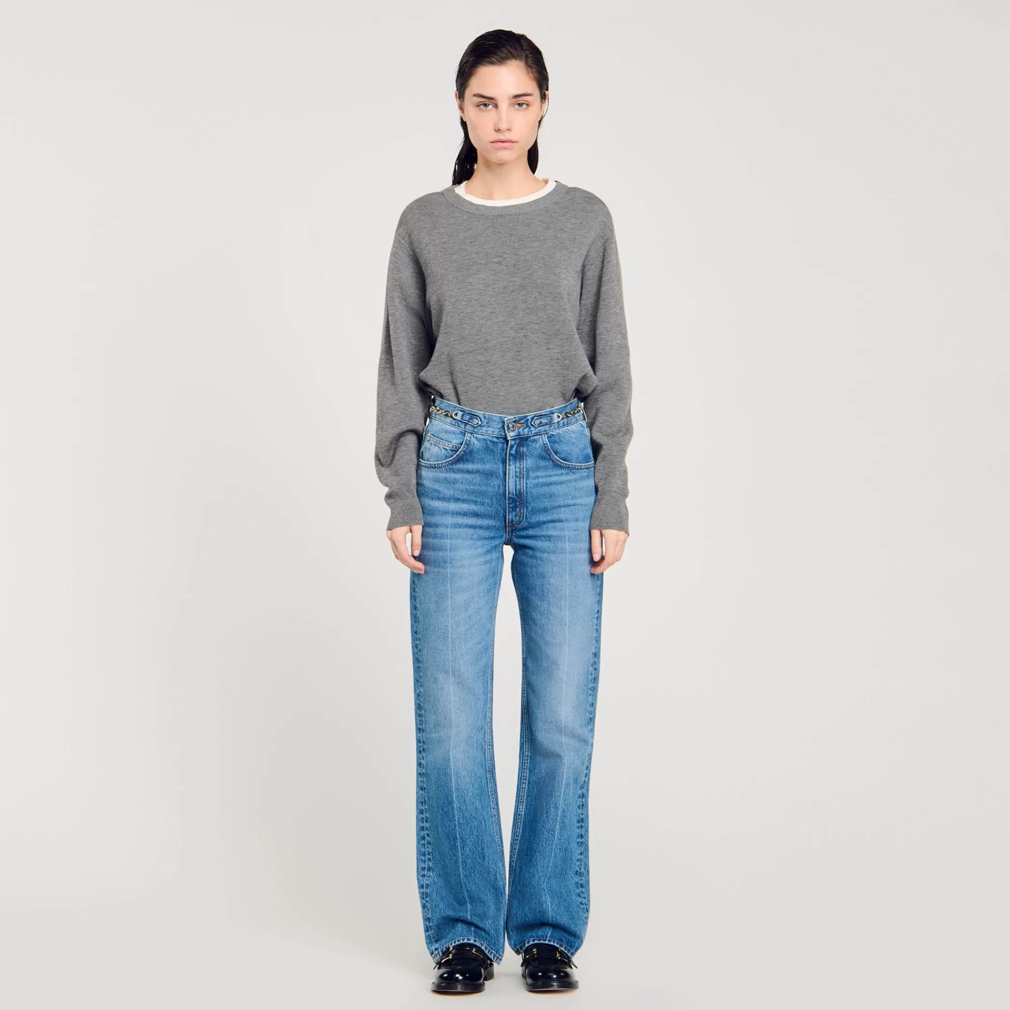 DAMES Sandro Jeans Met Kettingdetails