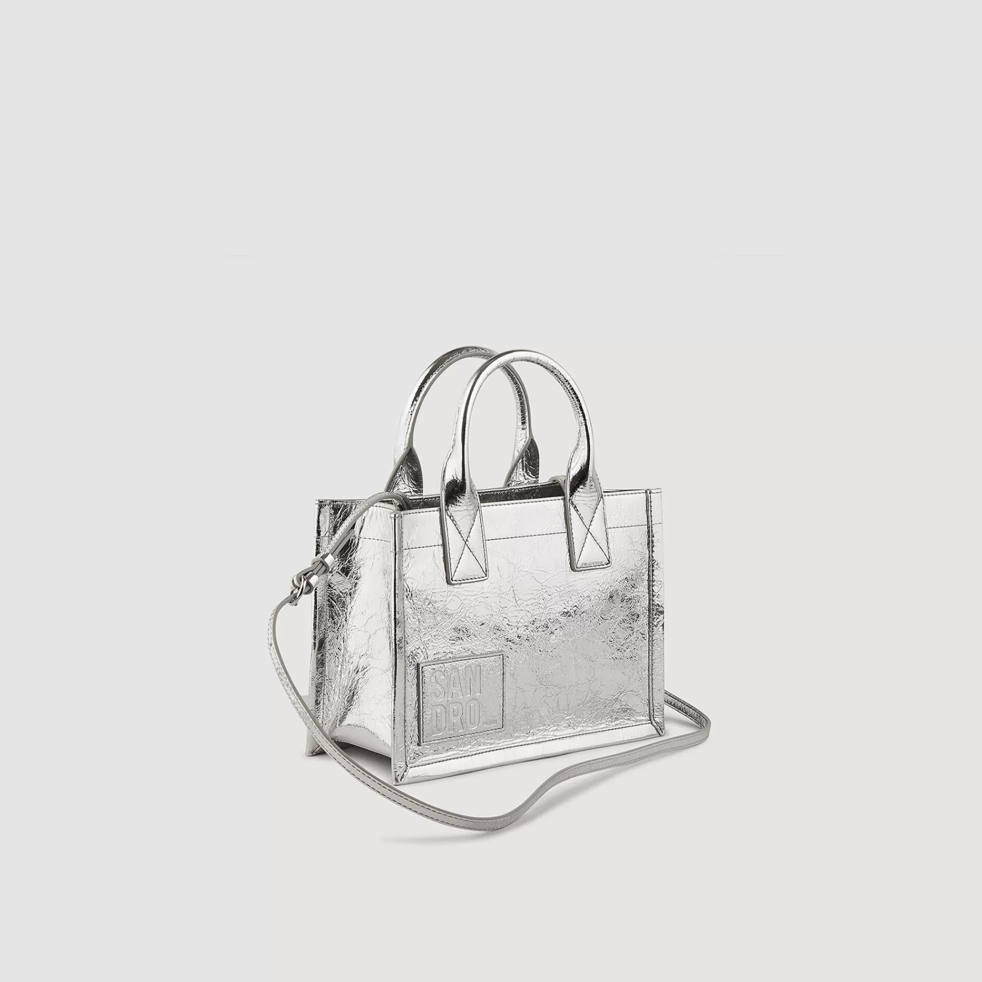 DAMES Sandro Kleine Shopper Kasbah Metallic Leer