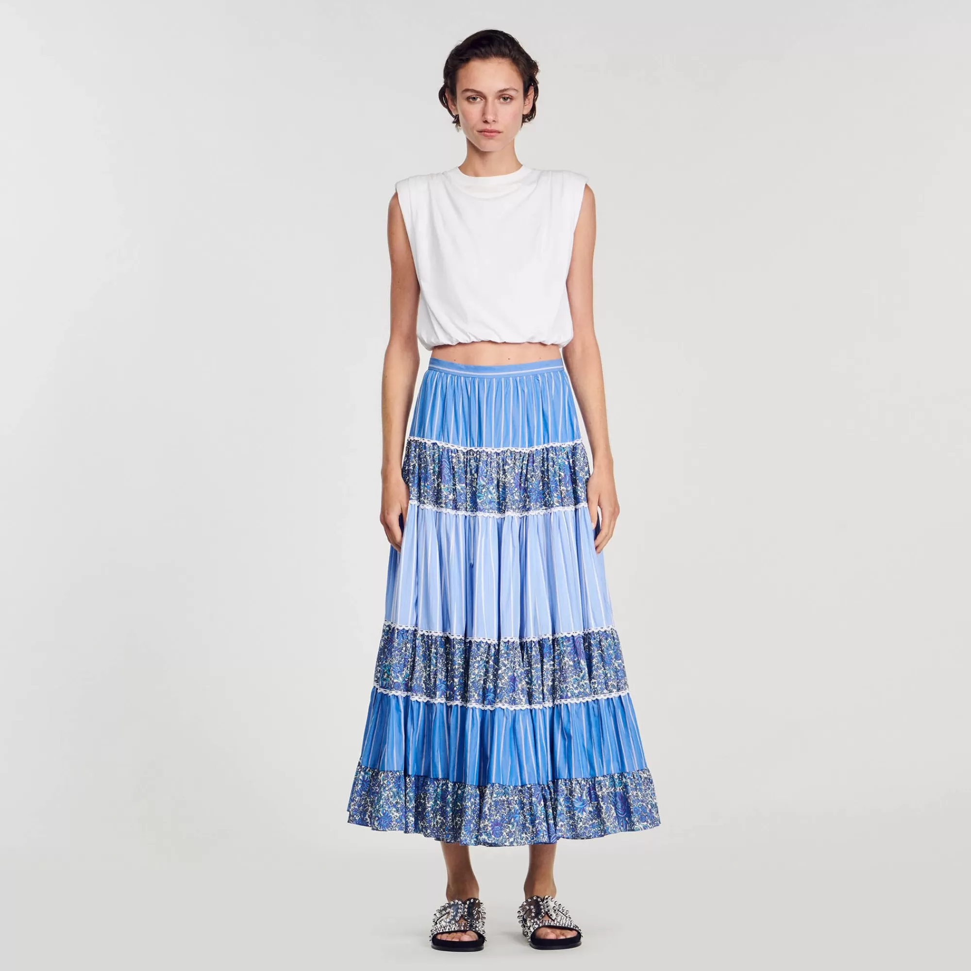 DAMES Sandro Lange Rok Patchwork