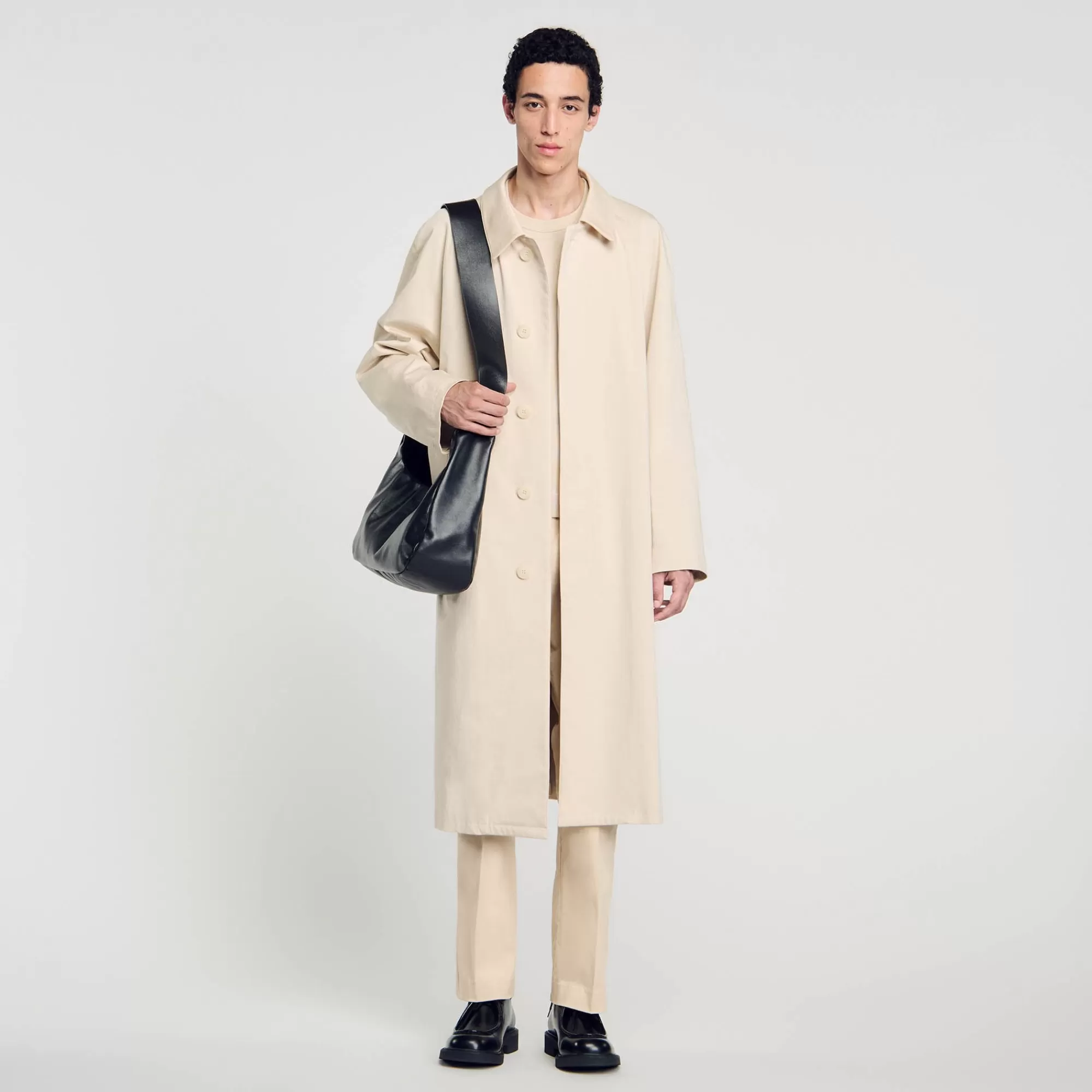 Heren Sandro Lange Trenchcoat