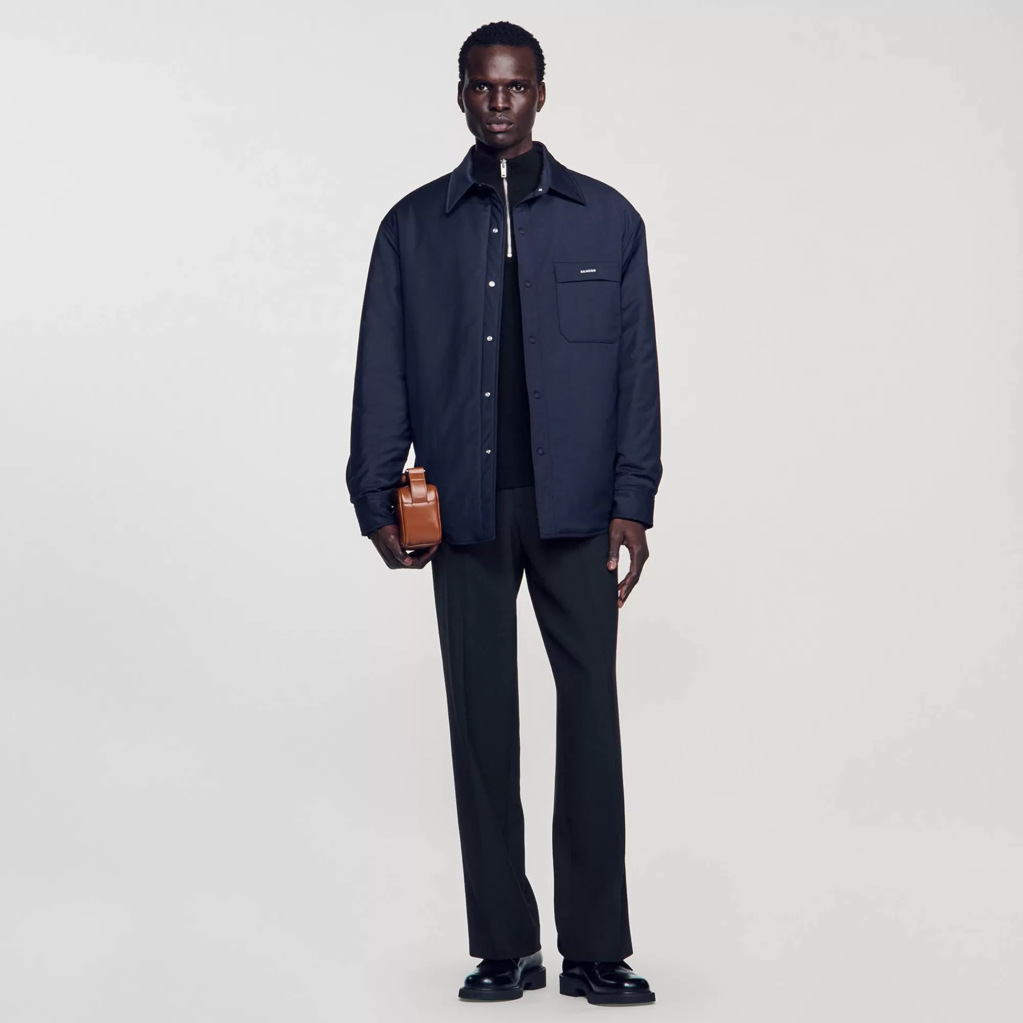 Heren Sandro Overshirt Oversized Gewatteerd