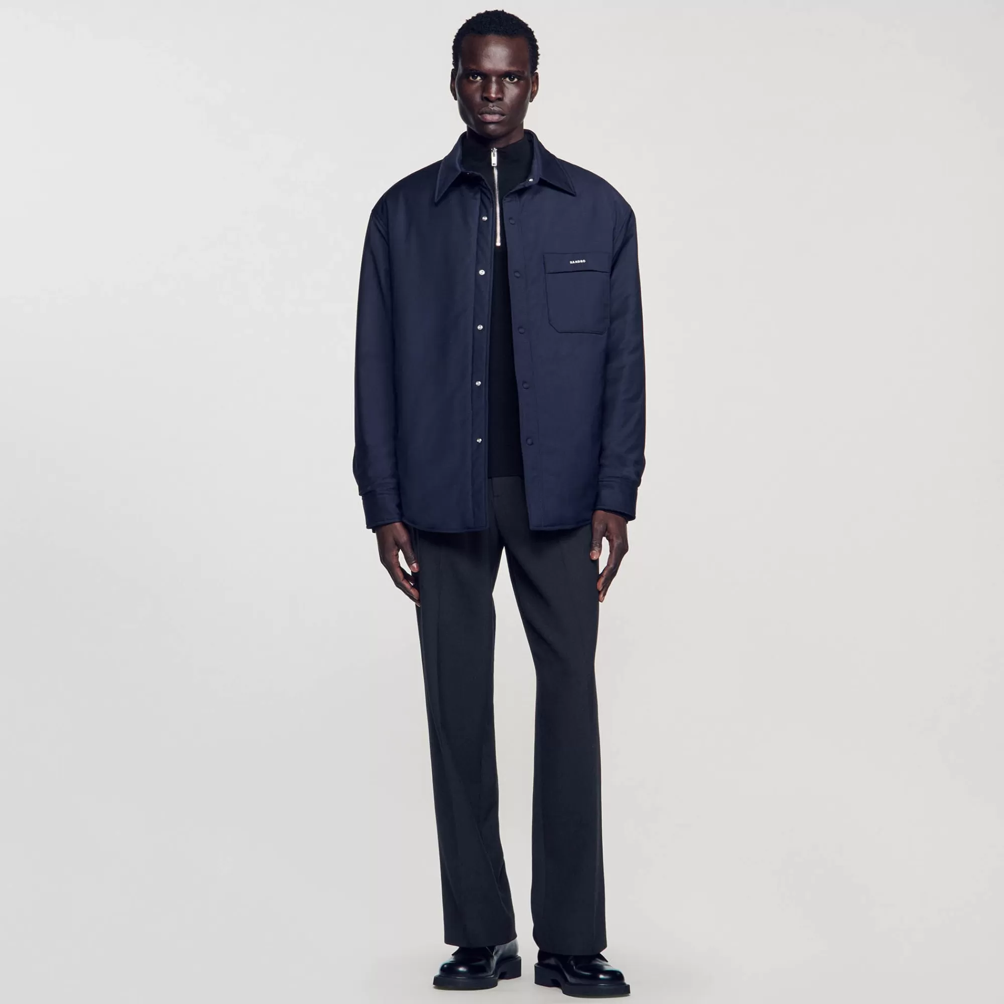 Heren Sandro Overshirt Oversized Gewatteerd