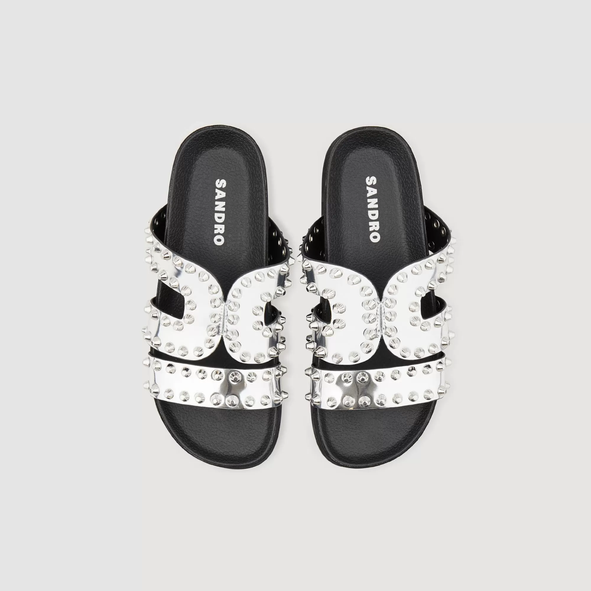 DAMES Sandro Platte Sandalen Met Studs