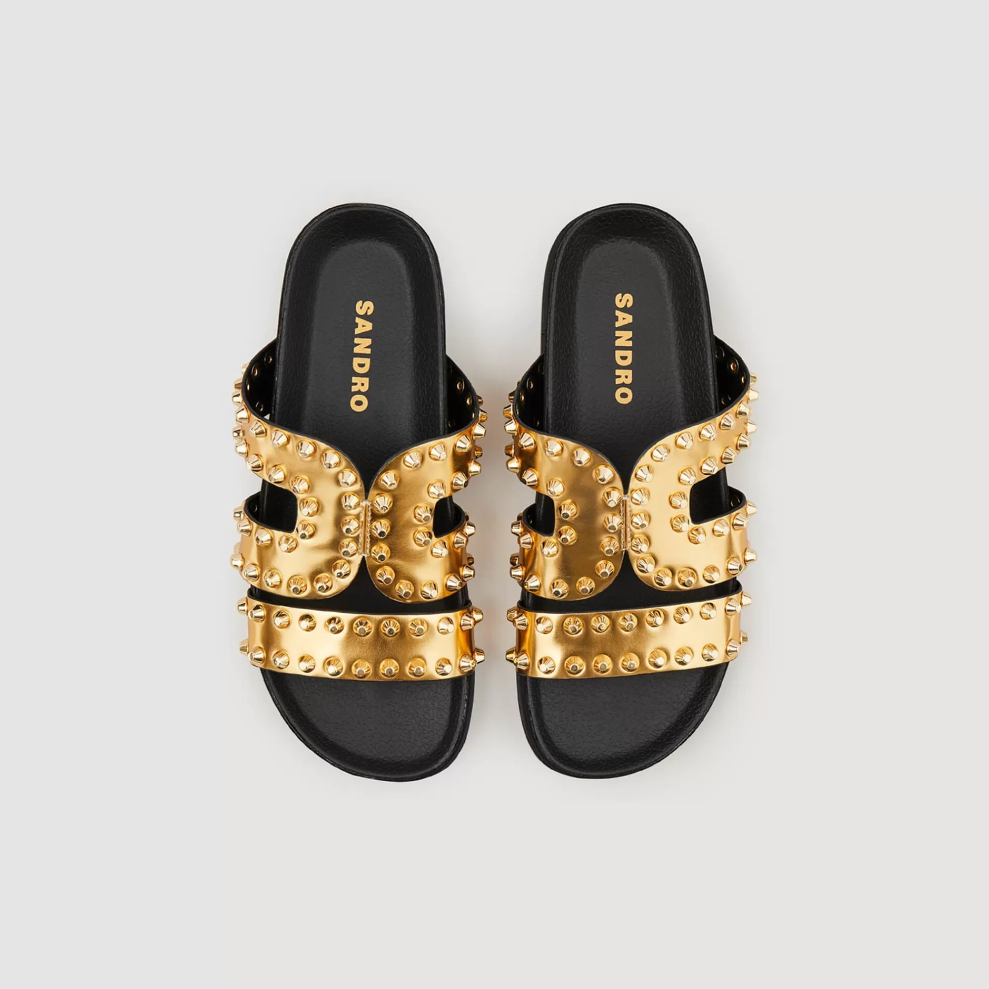 DAMES Sandro Platte Sandalen Met Studs