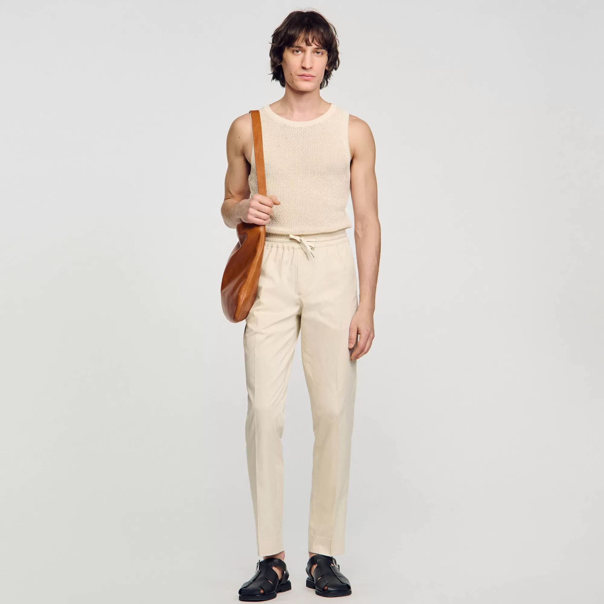 Heren Sandro Rechte Pantalon Met Elastiek