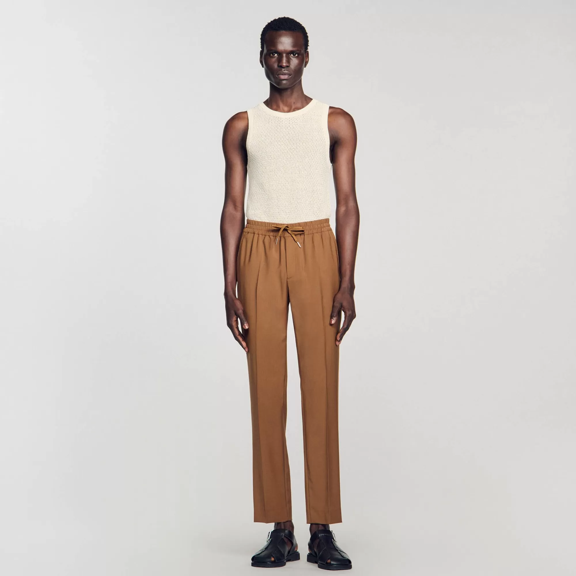 Heren Sandro Rechte Pantalon Met Elastiek