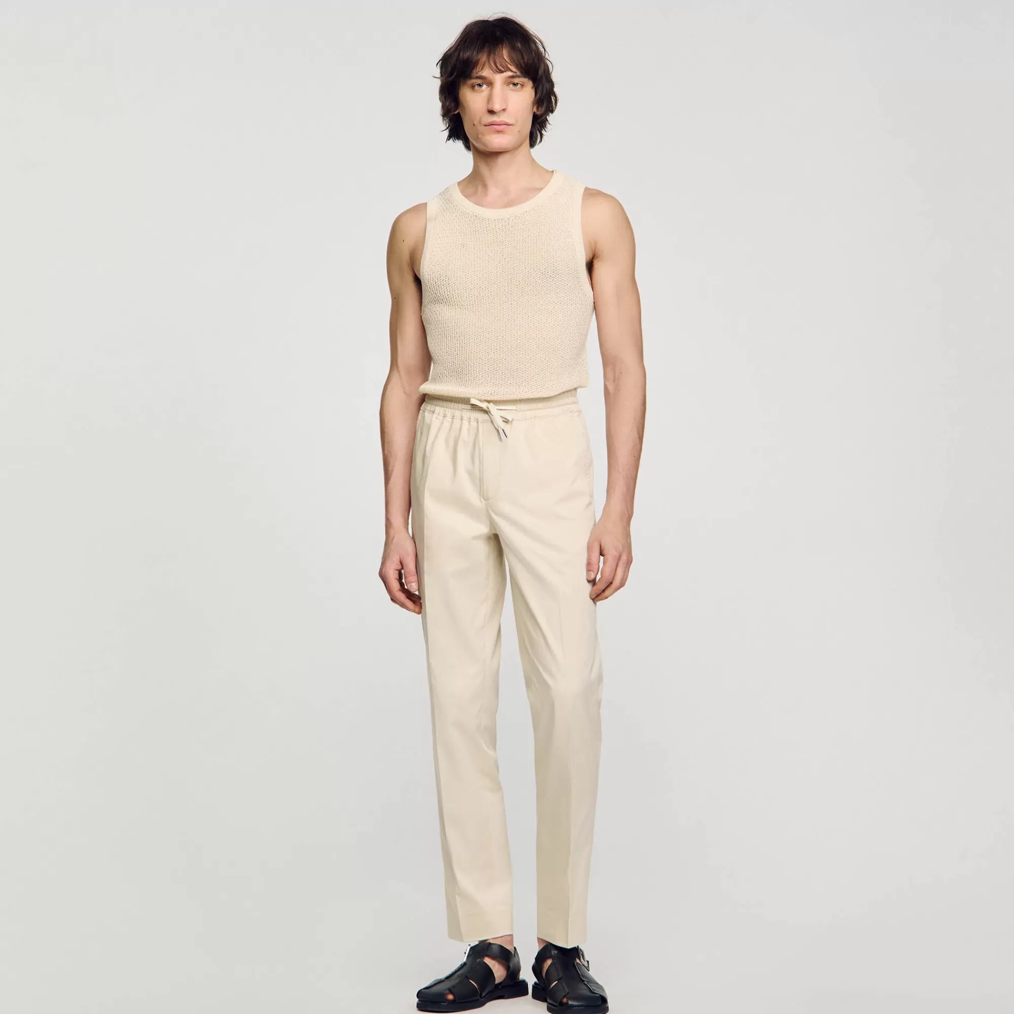 Heren Sandro Rechte Pantalon Met Elastiek