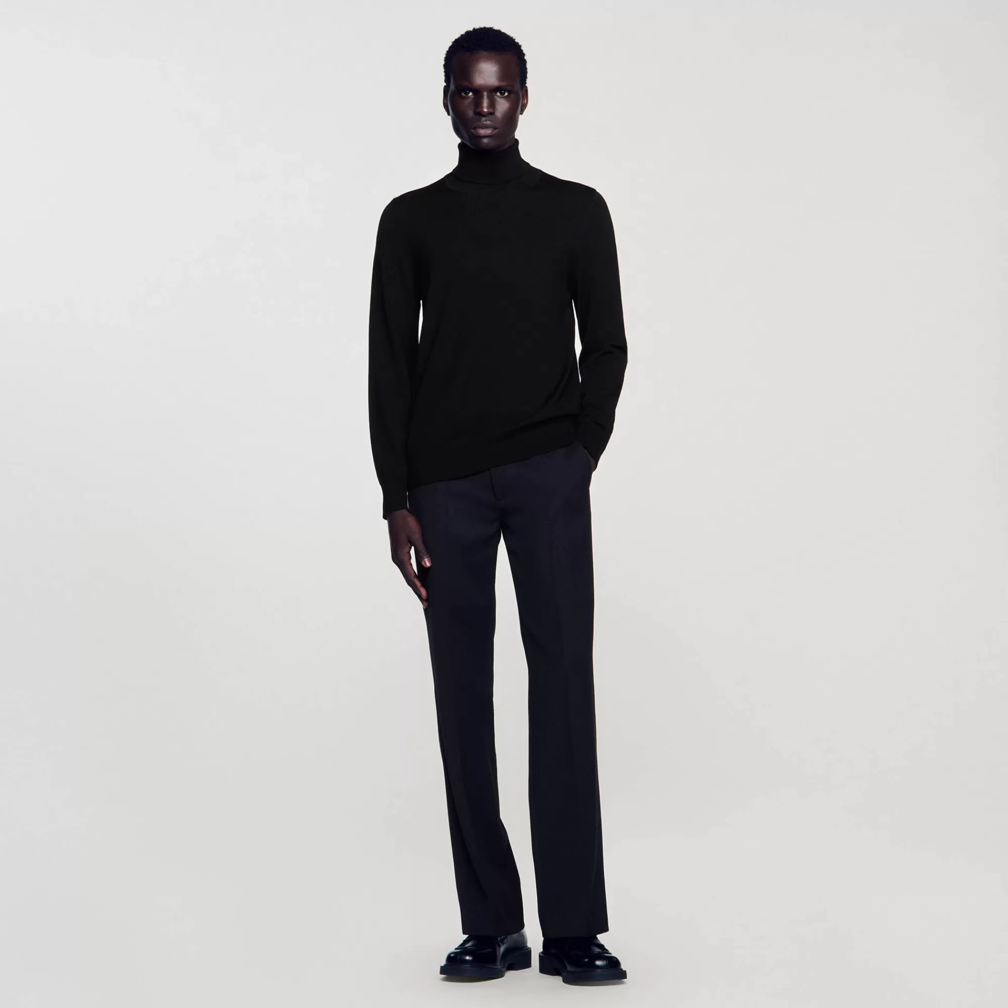 Heren Sandro Roll Neck Wool Sweater