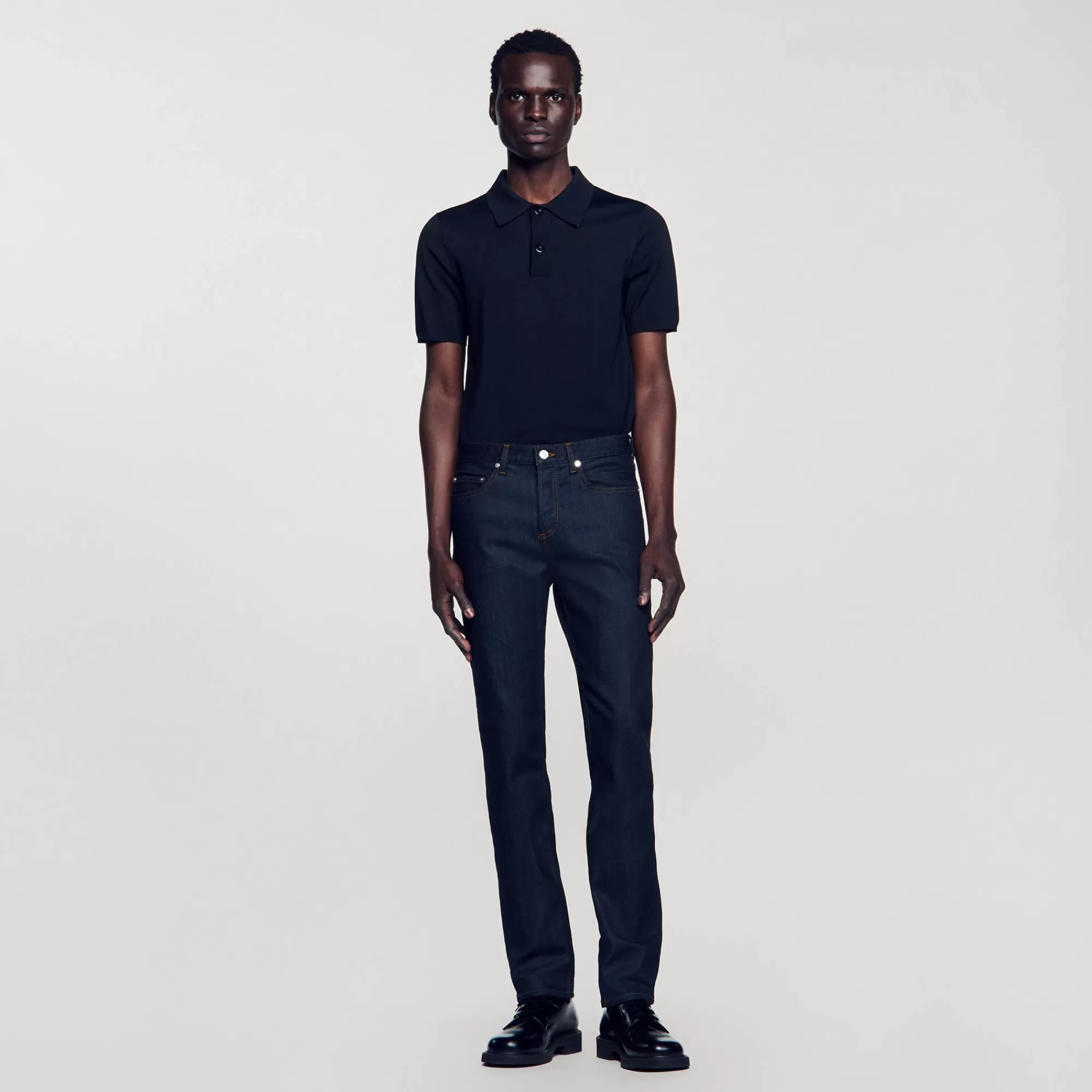 Heren Sandro Strakke Jeans Met Waterless Bleekproces