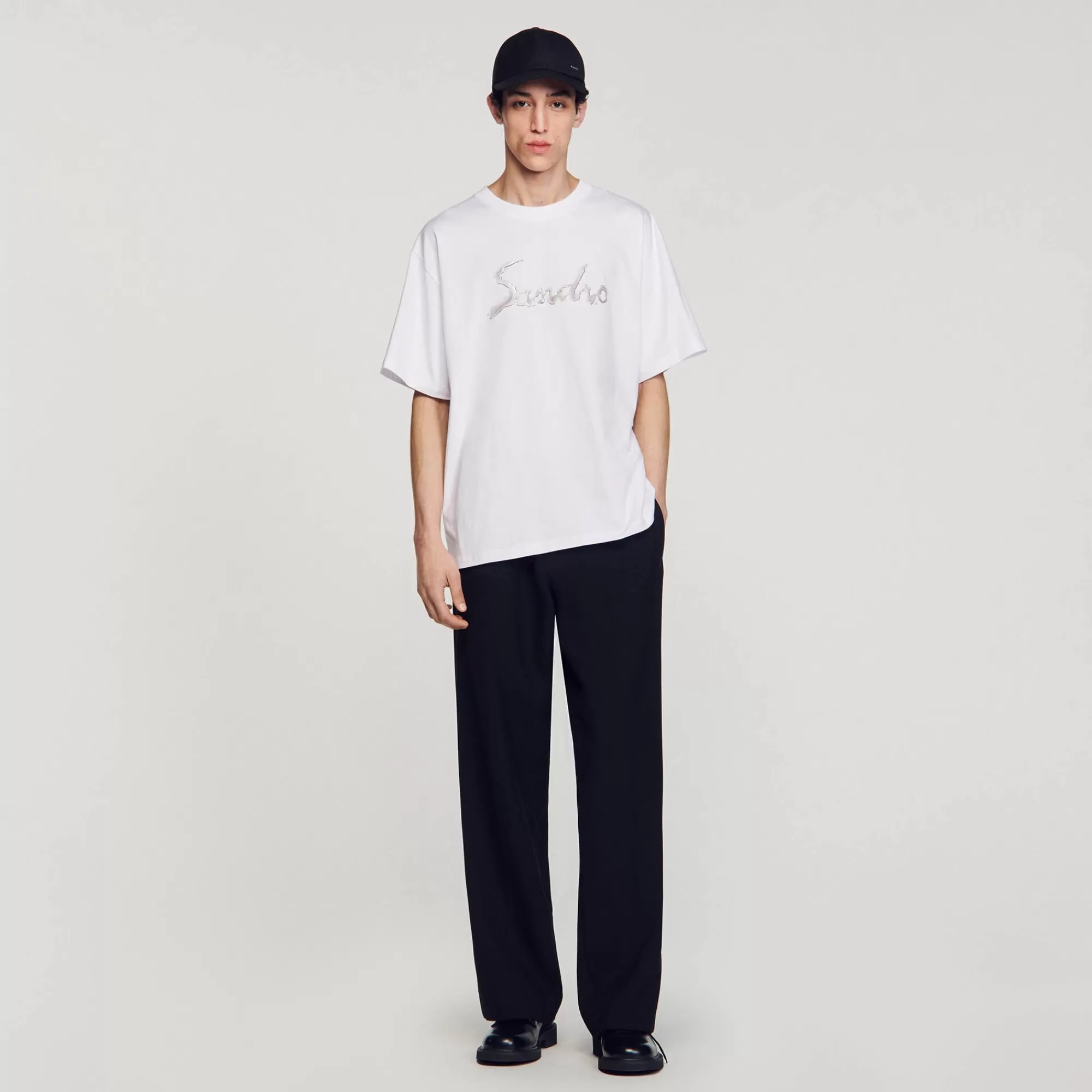 Heren Sandro T-shirt Oversized Katoen