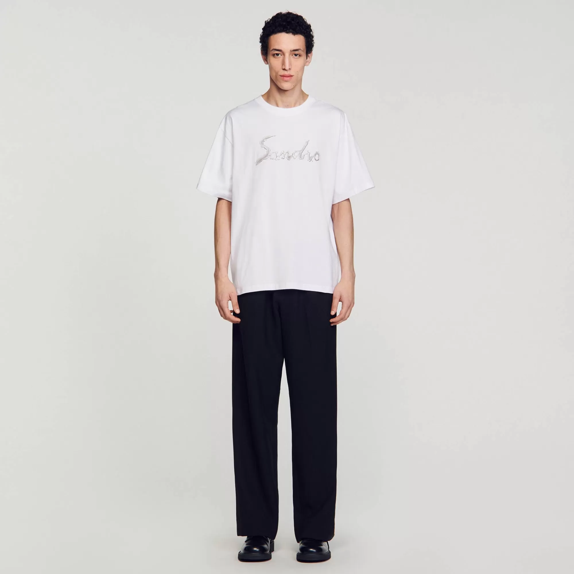 Heren Sandro T-shirt Oversized Katoen