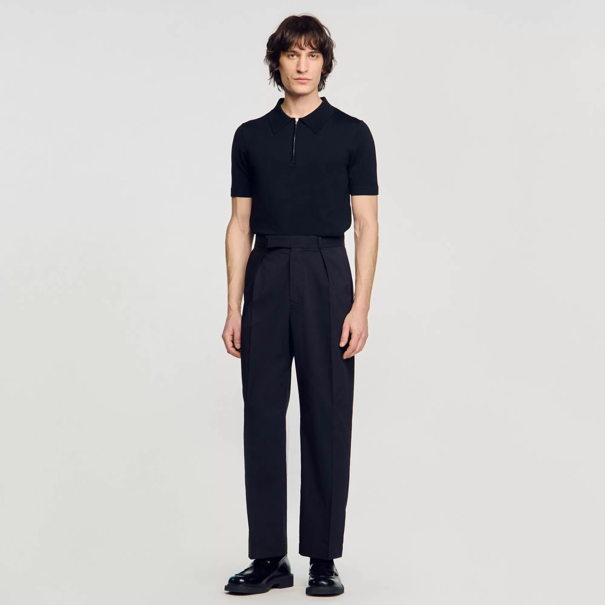 Heren Sandro Wijdvallende Pantalon